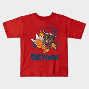 digimon adventure greymon Kids T-Shirt